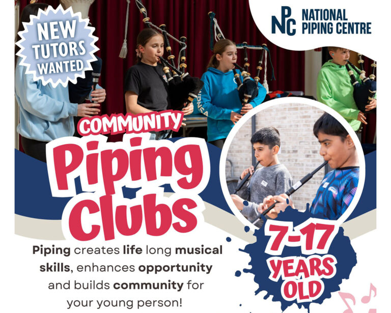 NPC Community Piping Club Tutors wanted for Aberdeen